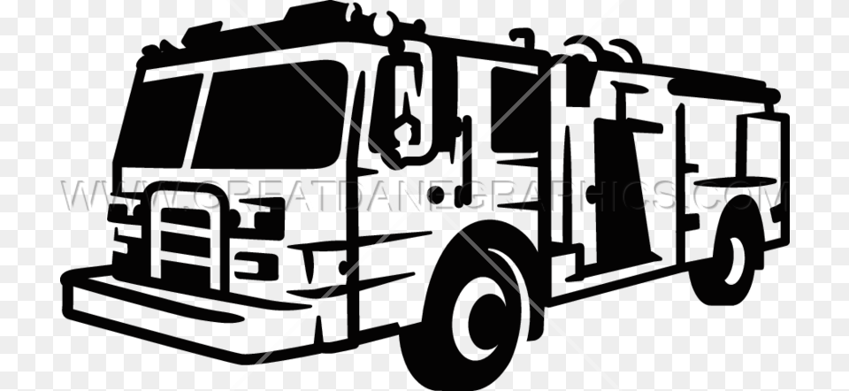 Fire Truck Clipart Firefighter Tool 6 Source Fire Truck Clipart Black And White, Transportation, Vehicle, Fire Truck, Bulldozer Png Image