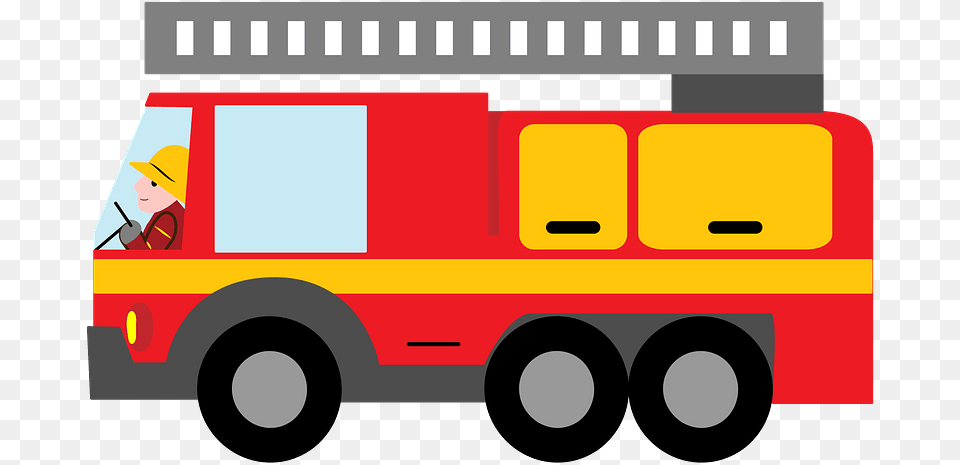 Fire Truck Clipart Firetruck Clip Art, Transportation, Vehicle, Fire Truck, Person Png
