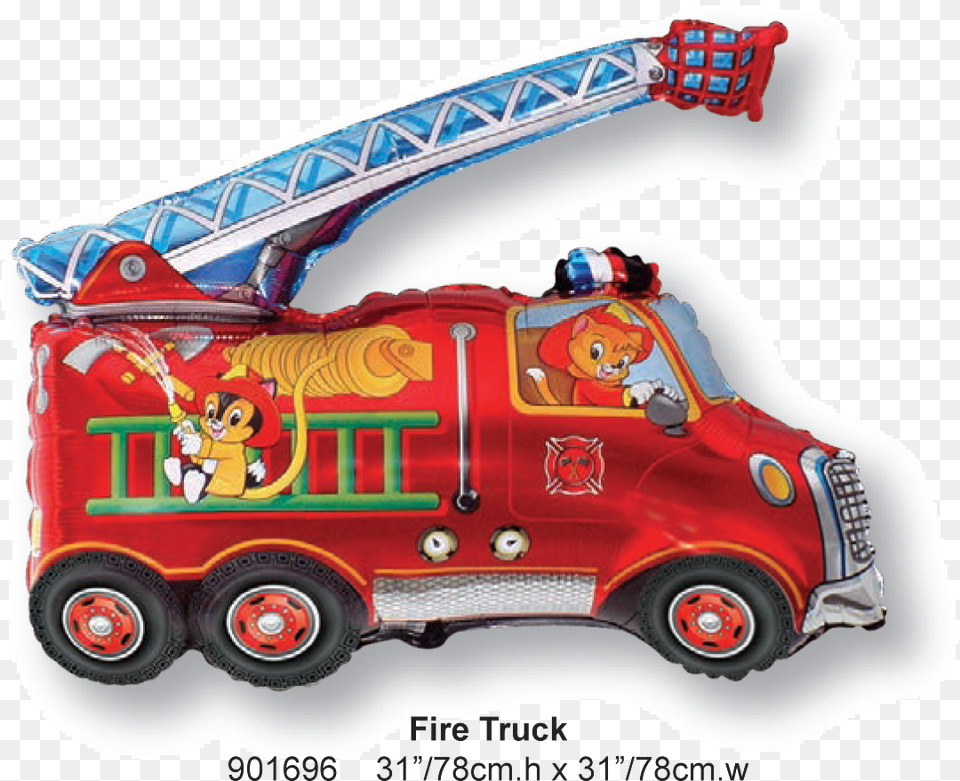 Fire Truck Fire Truck Foil Balloon, Transportation, Vehicle, Fire Truck Free Png