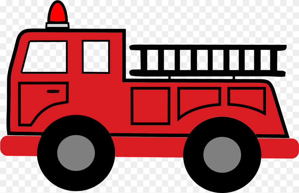 Fire Truck Hook And Ladder Small Fire Truck Drawings, Transportation, Vehicle, Fire Truck, Fire Station Png Image