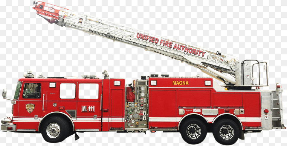 Fire Truck Image Unified Fire Authority Ladder, Transportation, Vehicle, Fire Truck, Machine Png