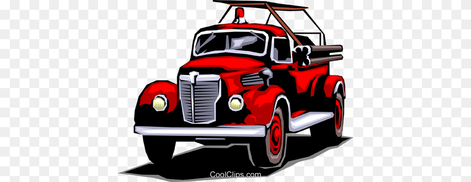 Fire Truck Royalty Free Vector Clip Art Illustration, Car, Transportation, Vehicle, Machine Png