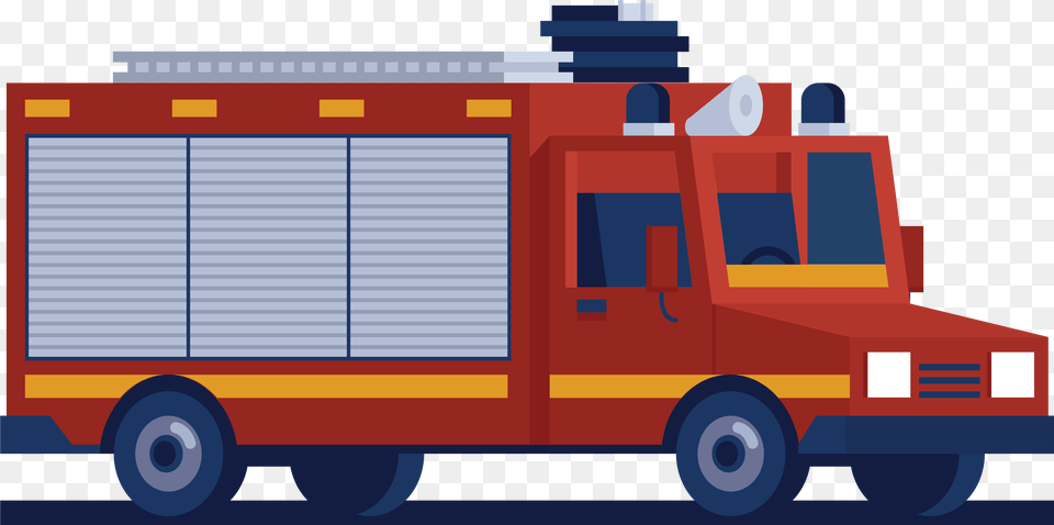 Fire Truck With Transparent Background Fire Engine, Transportation, Vehicle, Fire Truck, Moving Van Png Image