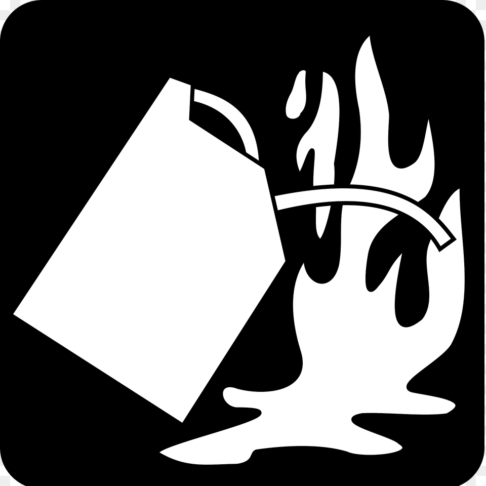 Fire Type B Clipart, Stencil, Bag, Person Free Transparent Png