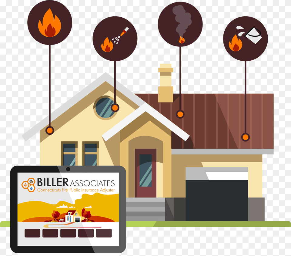 Fire U0026 Smoke Damage Biller Associates Home Automation, Neighborhood, Architecture, Building, Housing Png Image