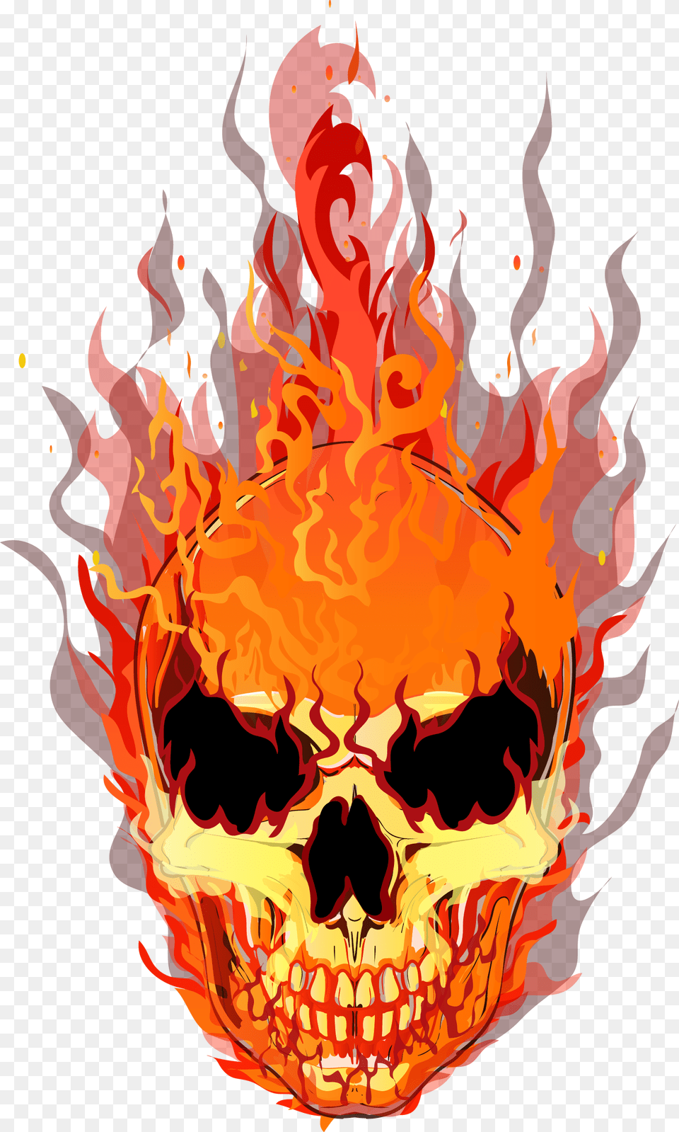 Fire Vector Flame Skull Download Hq Fire Vector, Bonfire Png