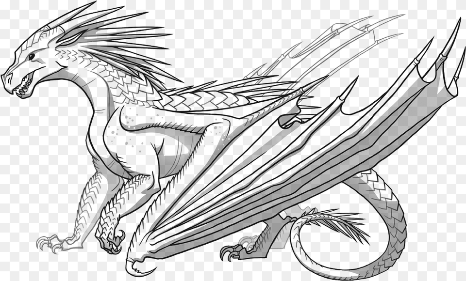 Fire Wing Jpg Royalty Fire Dragon Coloring Pages, Gray Free Png Download