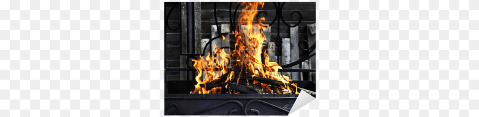 Fire With Sparks Sticker Pixers We Flame, Fireplace, Indoors, Bonfire Png