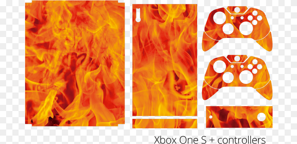 Fire Xbox Skin Sticker Fire Xbox Controllers, Flame Free Png Download