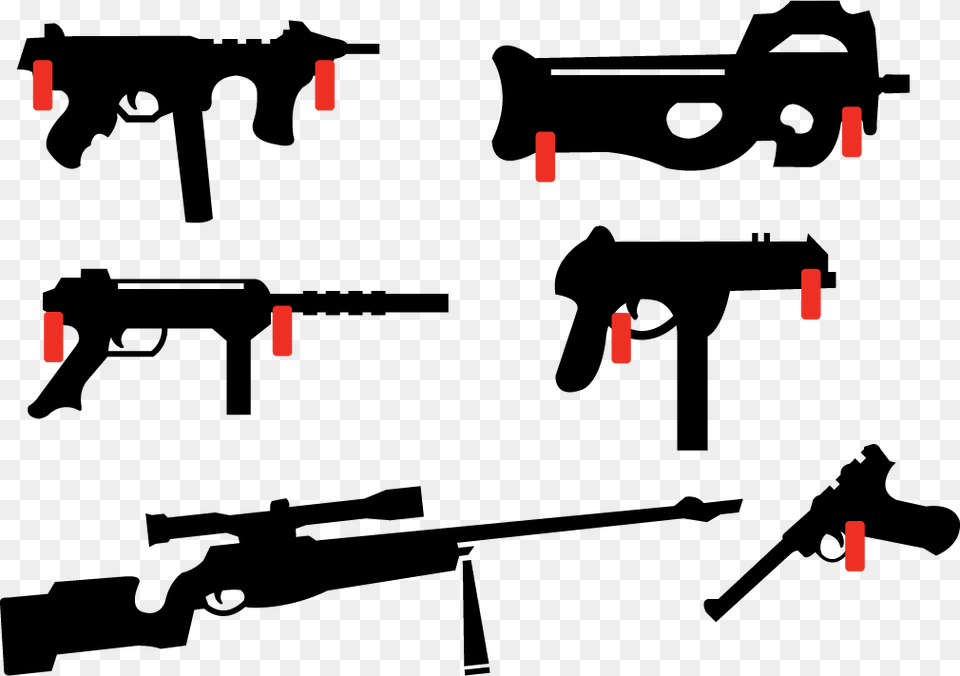 Firearm Airsoft Gun Pistol Weapon Handgun Airsoft Vector, Rifle, Machine Gun Png Image