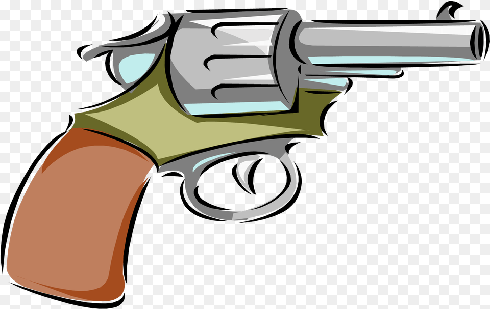 Firearm Cartoon Drawing Pistol Clip Art Cartoon Of Gun, Handgun, Weapon, Appliance, Blow Dryer Png Image