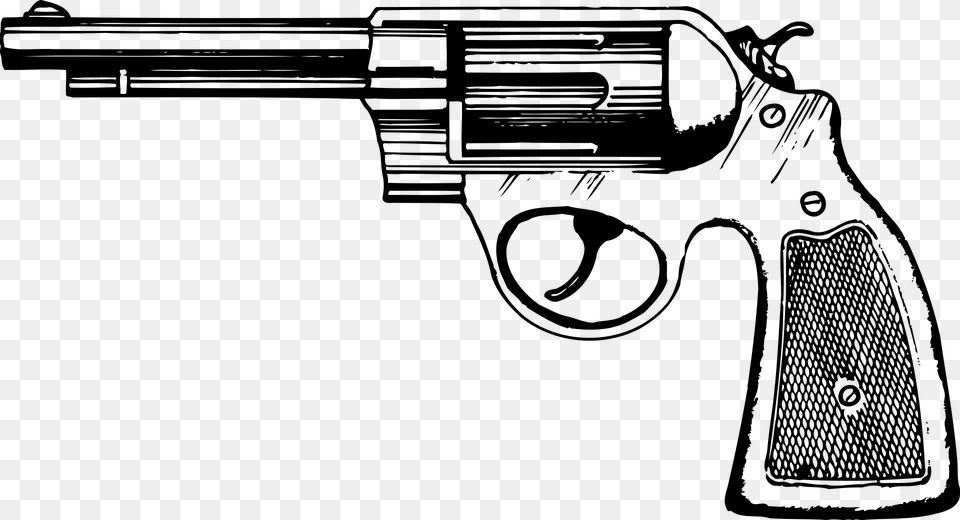 Firearm Gun Handgun Pistol Revolver Weapon Revolver, Gray Png
