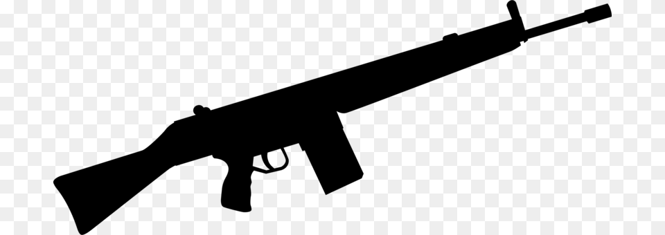 Firearm Machine Gun Ak Weapon, Gray Free Png Download