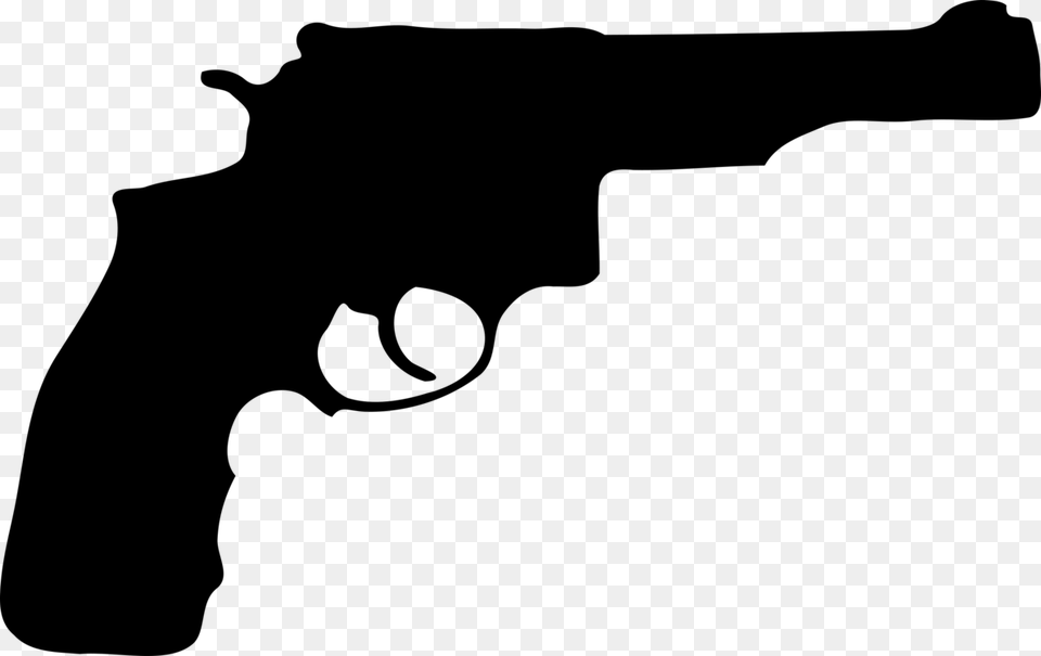 Firearm Pistol Handgun Revolver Clip, Gray Free Transparent Png