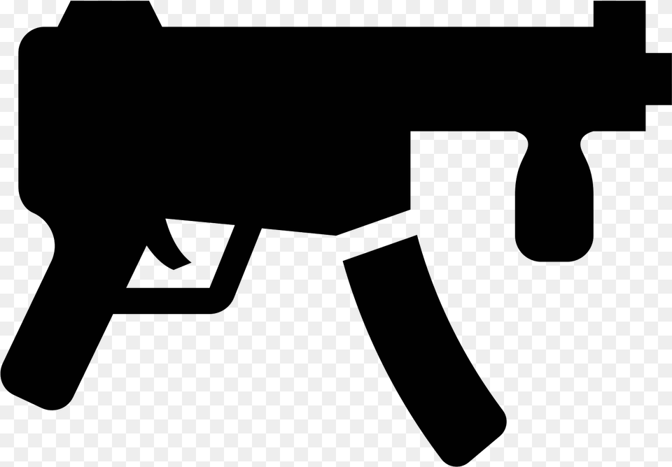 Firearm Submachine Computer Icons Machine Gun Icon, Gray Free Transparent Png