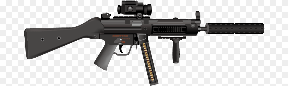 Firearm Submachine Gun Weapon Heckler Amp Koch Mp5 Vector Submachine Gun, Rifle, Machine Gun Free Png