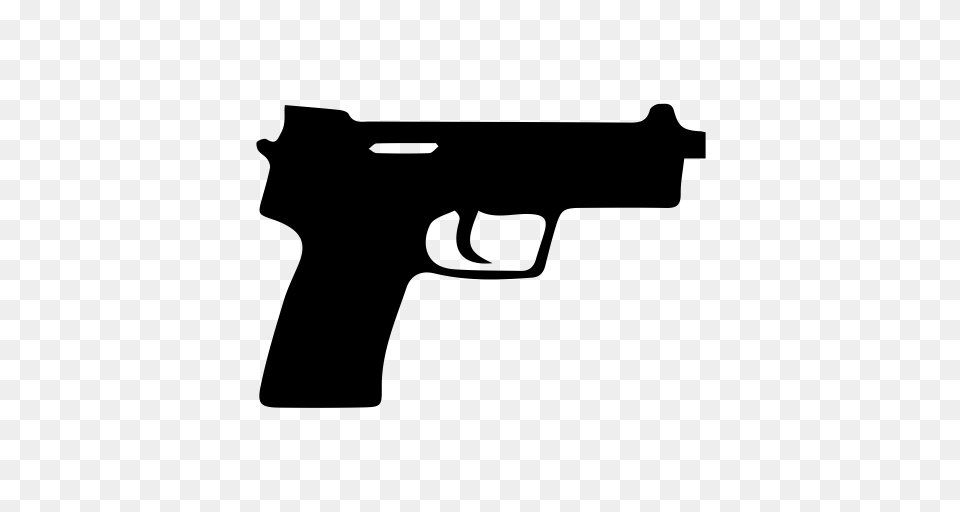 Firearms Gun Handgun Icon With And Vector Format For Free, Gray Png