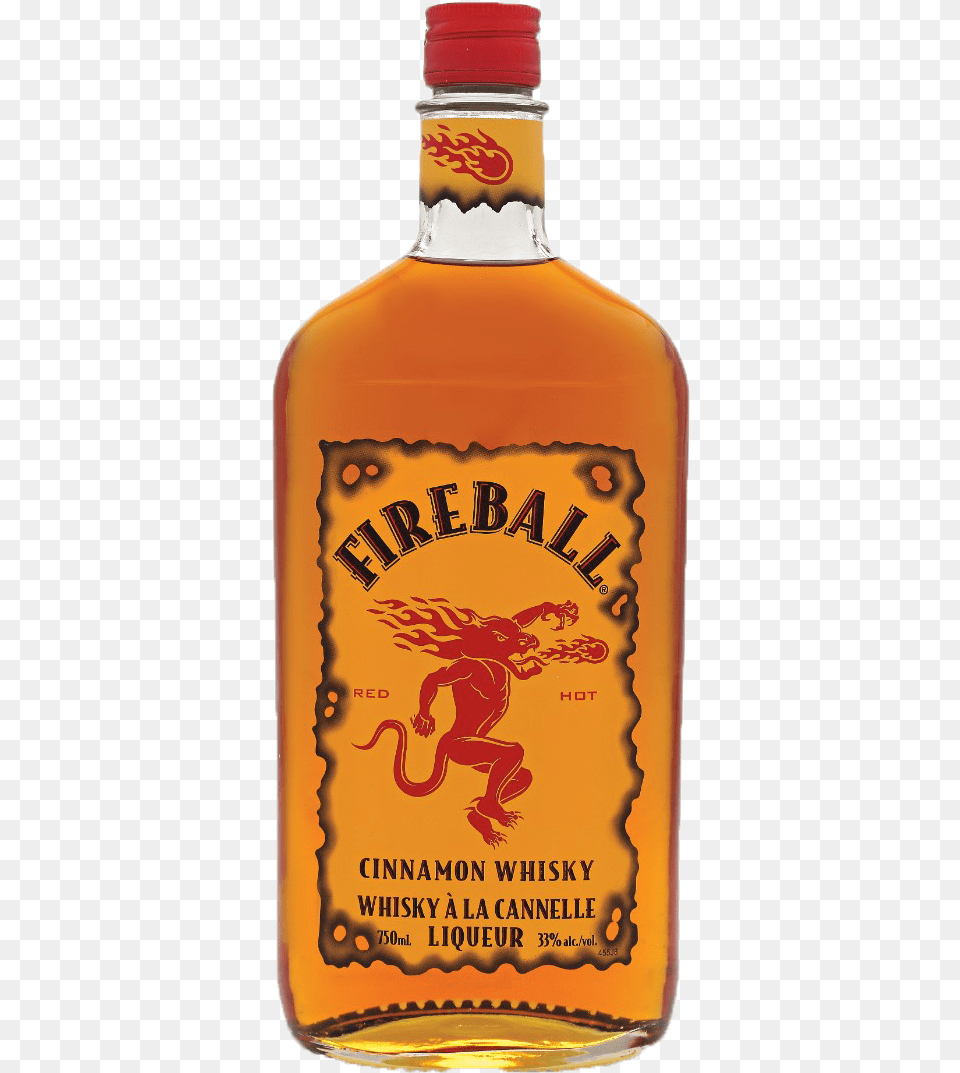 Fireball 750 Fireball Cinnamon Whiskey, Alcohol, Beverage, Liquor, Whisky Free Png Download
