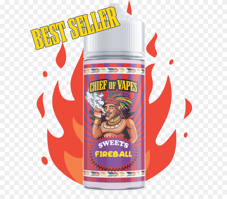 Fireball Chief Of Vapes Fire Ball Illustration, Baby, Person, Tin, Face Free Transparent Png