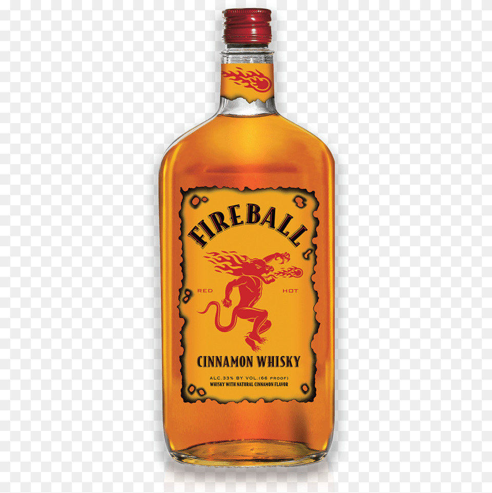 Fireball Cinnamon Whisky, Alcohol, Beverage, Liquor, Beer Free Png