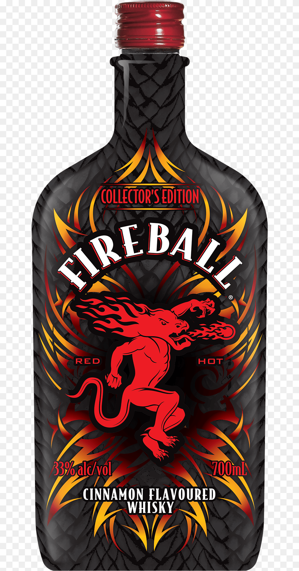 Fireball Cinnamon Whisky Collectors Edition 700ml Fireball Whiskey, Alcohol, Beverage, Liquor, Absinthe Png Image
