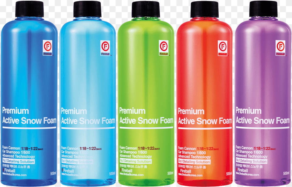 Fireball Korea Premium Active Snow Foam Bottles 500ml Plastic Bottle, Shampoo, Water Bottle, Can, Herbal Png Image