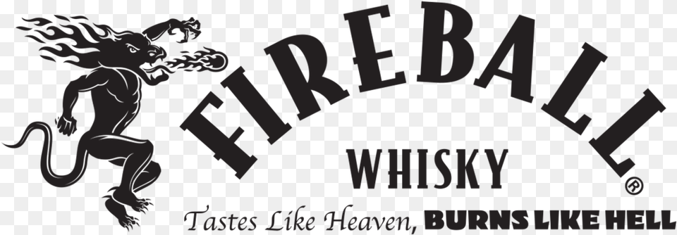 Fireball Whisky Logo Tagline Black Fireball Logo Black And White, Baby, Person Png
