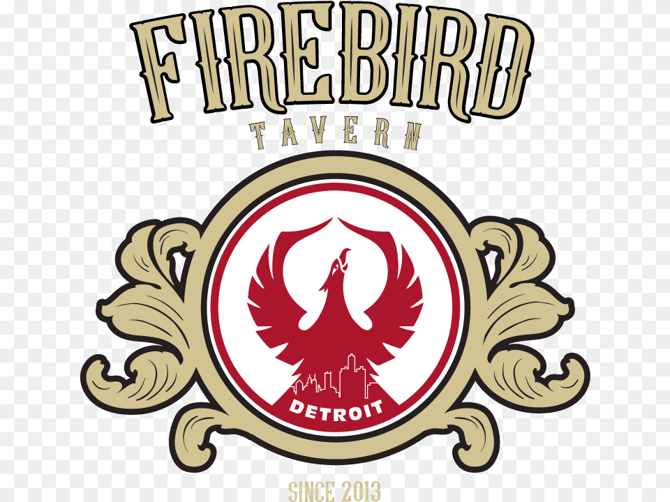 Firebird Tavern Detroit Logo, Alcohol, Beer, Beverage, Emblem Png