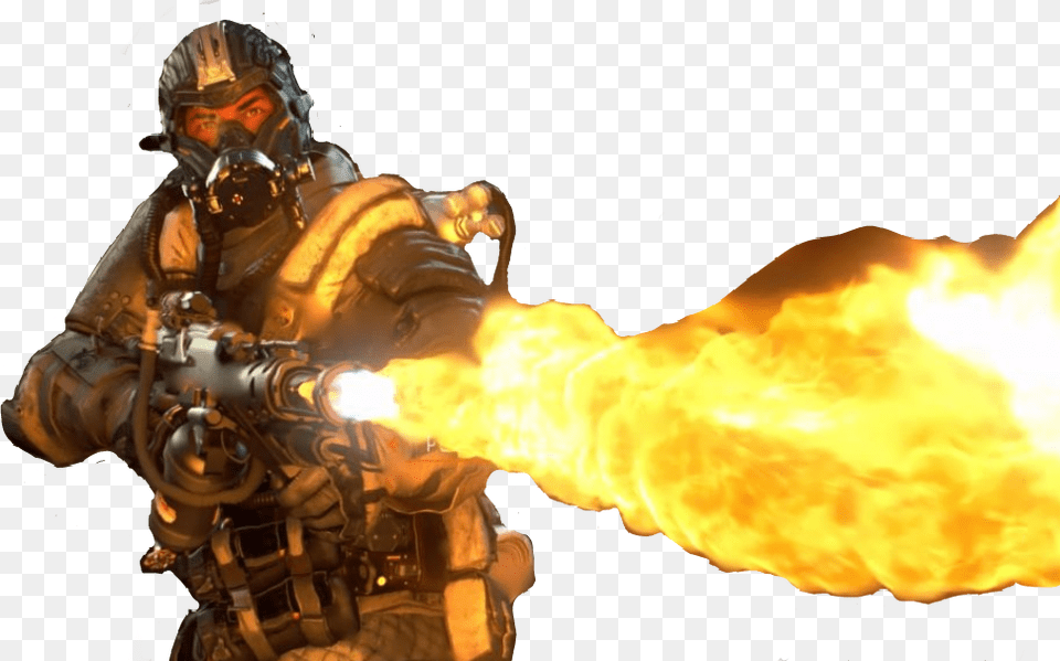 Firebreak Cod Cod4 Flamethrower Pc Game, Fire, Flame, Adult, Male Png Image