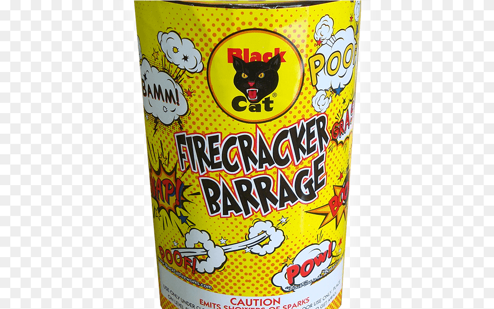 Firecracker Barrage Black Cat Fireworks, Tin, Can, Animal, Mammal Free Transparent Png