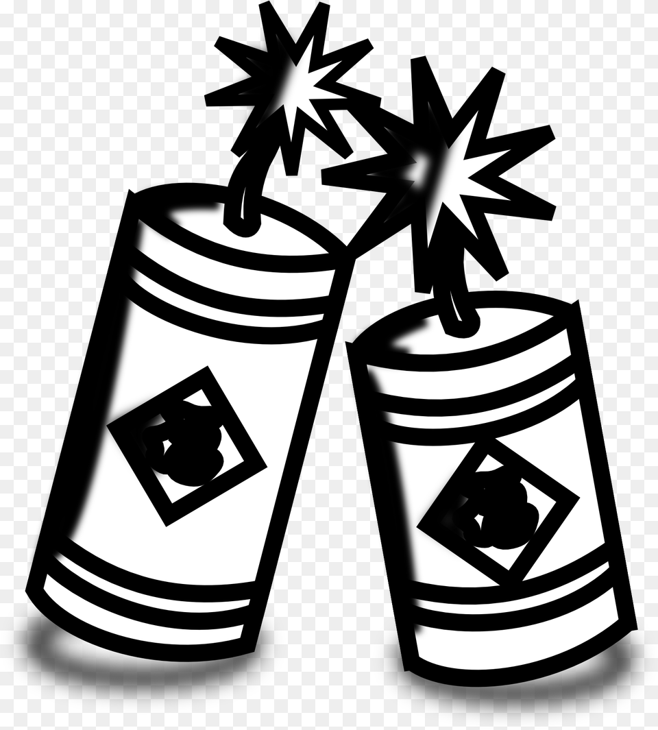 Firecracker Clipart Black And White Crackers Images Black And White, Symbol Free Png Download