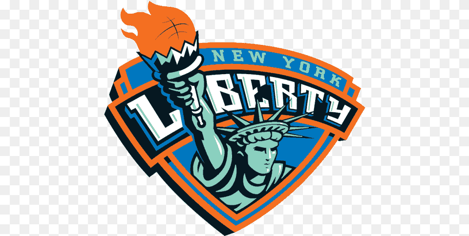 Fired Up New York Liberty Basketball, Logo, Face, Head, Person Png