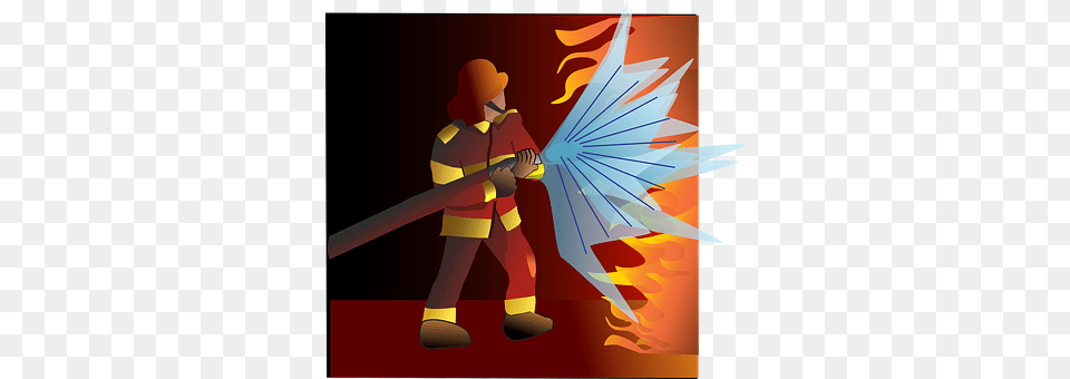 Firefighter Person, Art, Modern Art Free Png Download