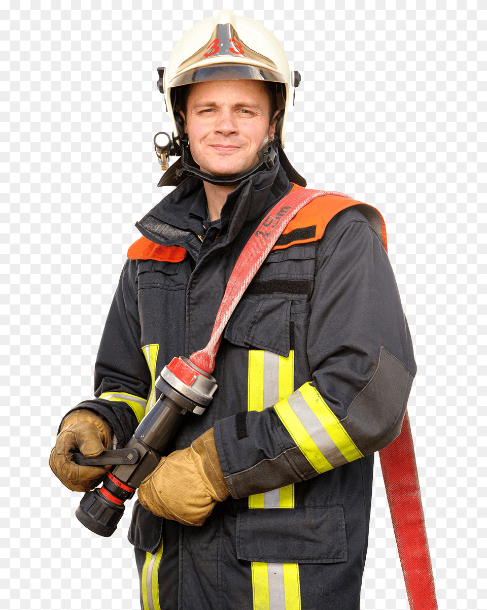 Firefighter, Helmet, Adult, Man, Male Free Transparent Png