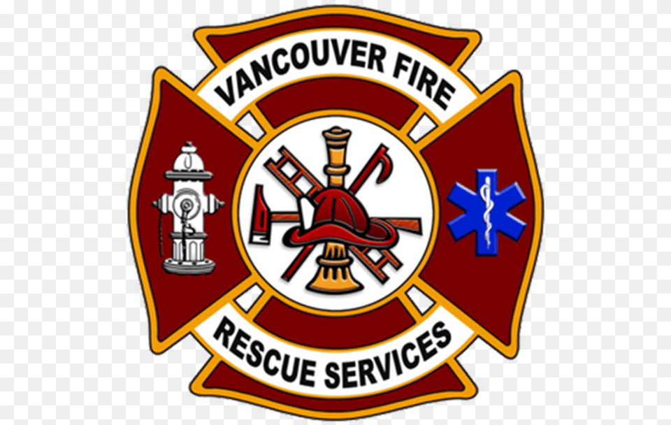 Firefighter Badge Patch Plaques Logo Vancouver Fire Department, Symbol, Food, Ketchup, Emblem Free Png Download