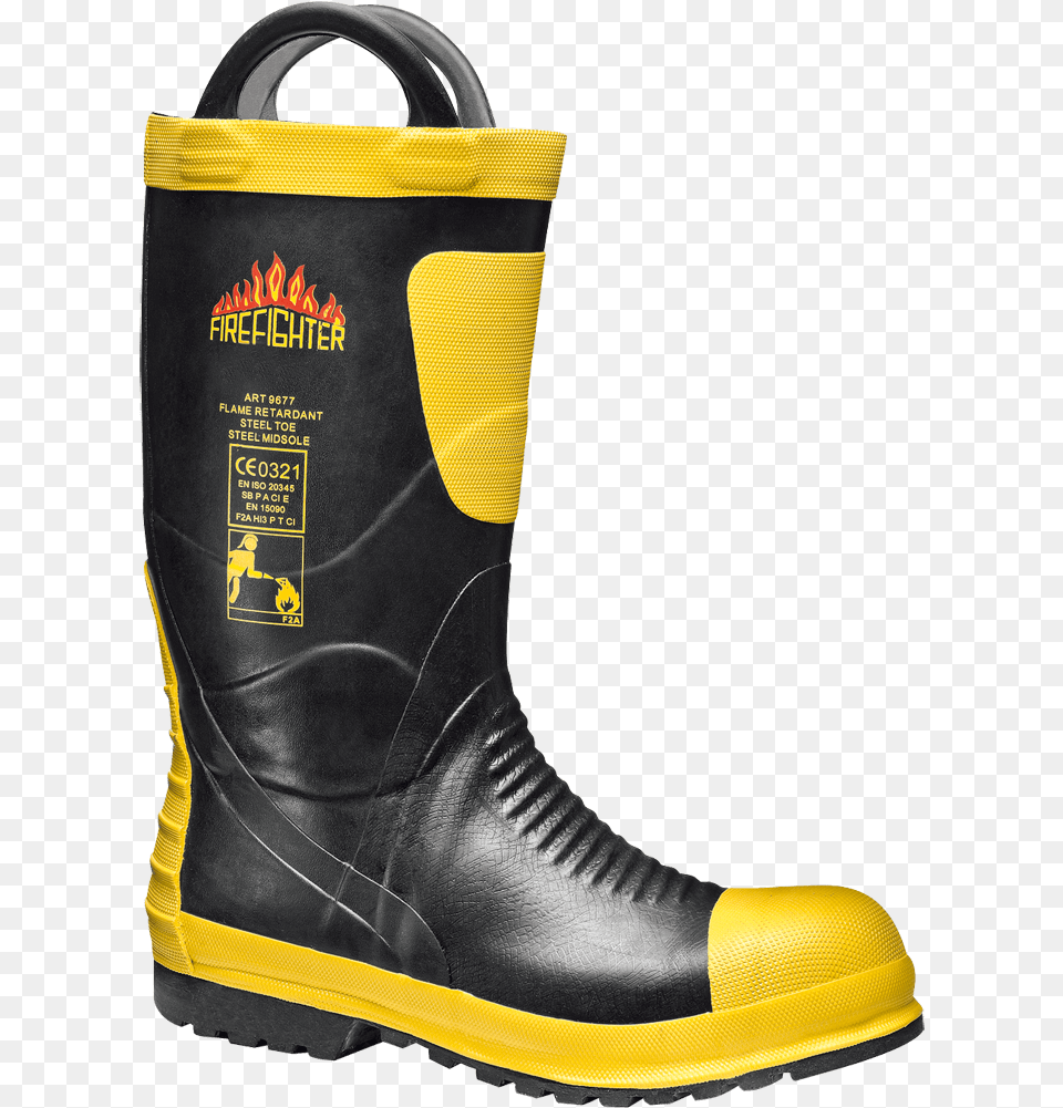 Firefighter Boot, Clothing, Footwear, Shoe, Cowboy Boot Free Png Download