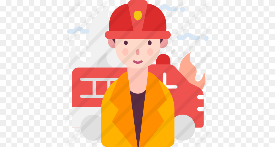 Firefighter Cartoon, Lifejacket, Clothing, Vest, Hardhat Png Image