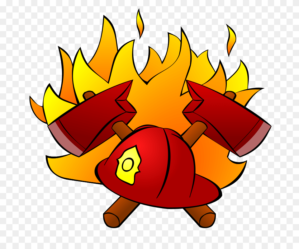 Firefighter Clip Art Free, Fire, Flame, Bonfire Png Image