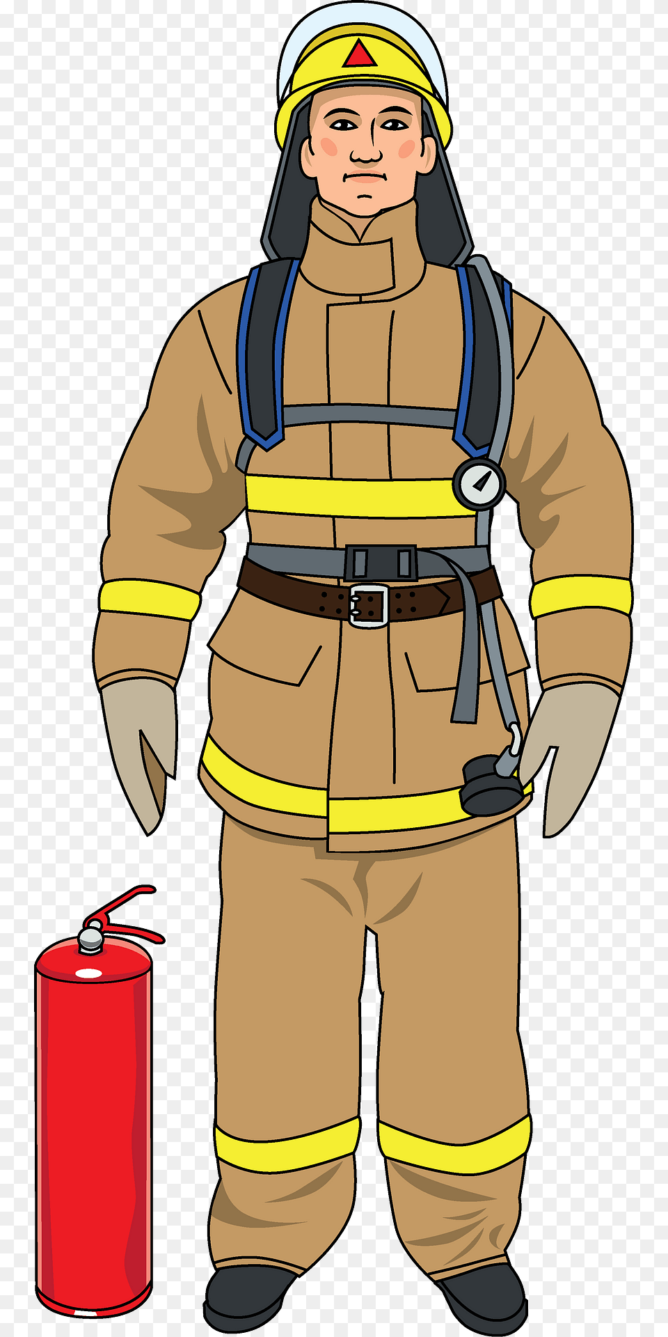 Firefighter Clipart, Adult, Male, Man, Person Free Png