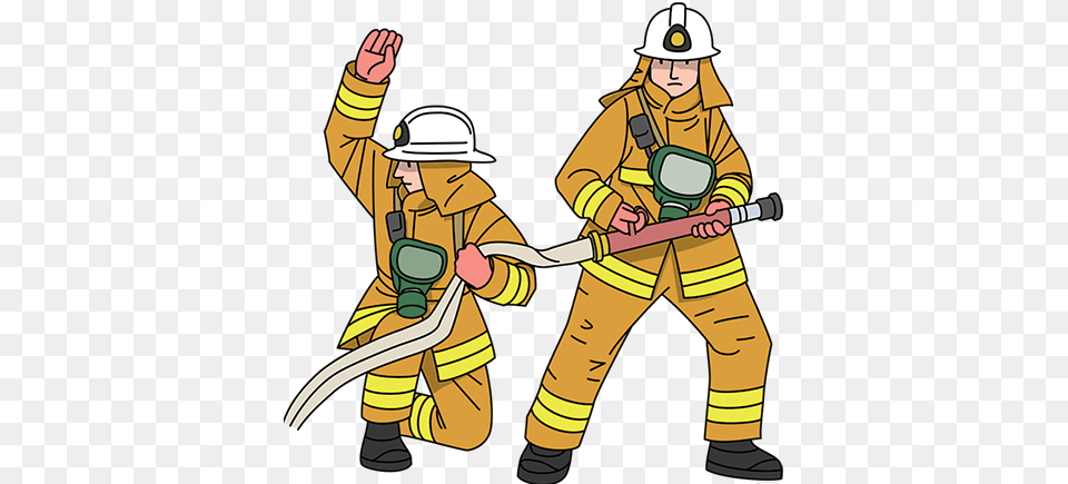 Firefighter Clipart Rescuer Firefighter Team Clip Art, Clothing, Hardhat, Helmet, Person Png Image