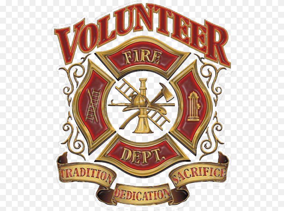 Firefighter Clipart Symbol Volunteer Fire Department Emblem, Badge, Logo Png Image