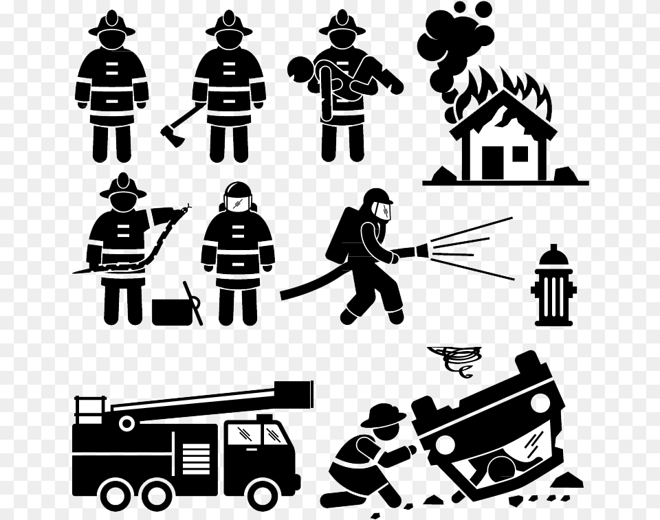 Firefighter Download Firefighter Stick Figure, Person, Baby, Adult, Male Free Png