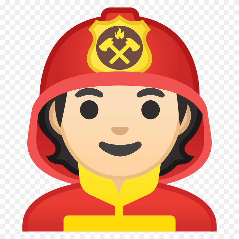 Firefighter Emoji Clipart, Helmet, Clothing, Face, Hardhat Png