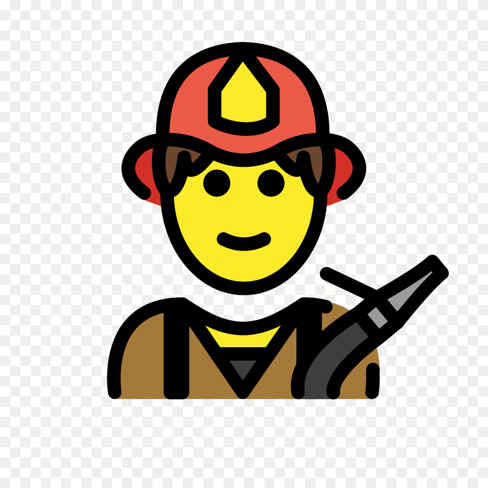 Firefighter Emoji Clipart, Clothing, Hardhat, Helmet, Face Png Image