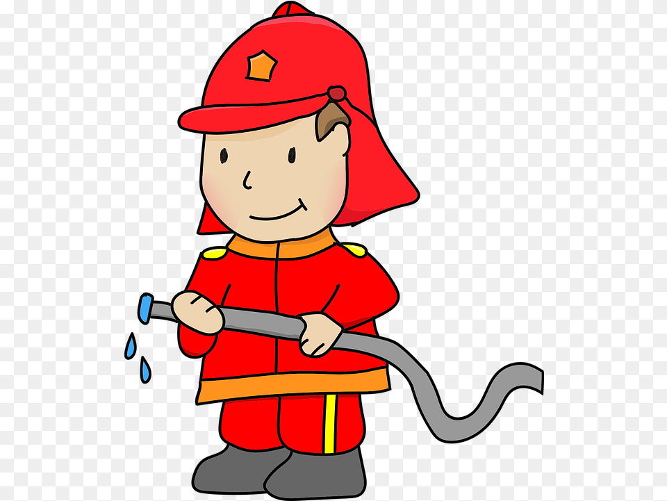 Firefighter Fire Extinguish Vector Graphic On Pixabay Fire Fighter Clipart Draw, People, Person, Baby, Face Png Image