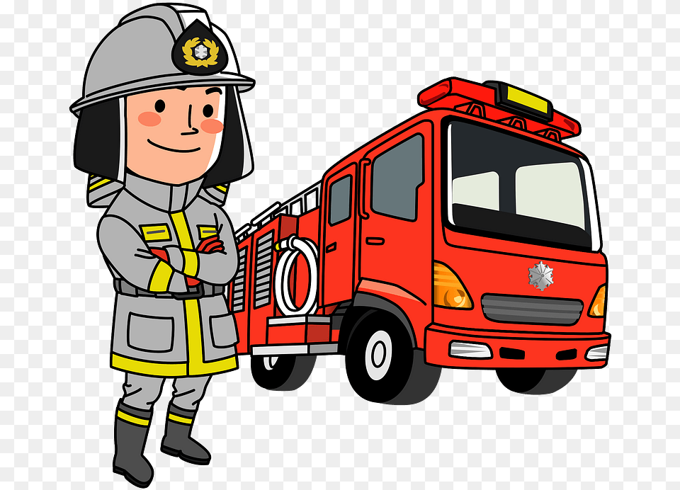 Firefighter Fire Truck Clipart Firefighter, Baby, Person, Face, Head Free Transparent Png