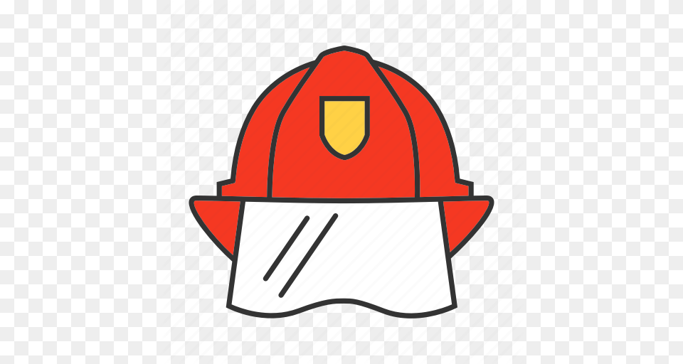 Firefighter Fireman Hard Hat Headwear Helmet Protection Icon, Clothing, Hardhat Free Png