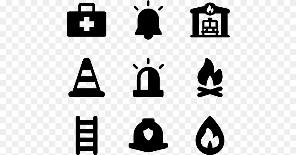 Firefighter Icon, Gray Free Png Download