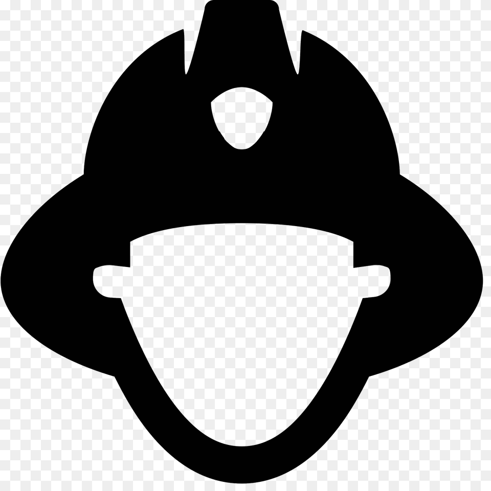 Firefighter Icon, Gray Png Image