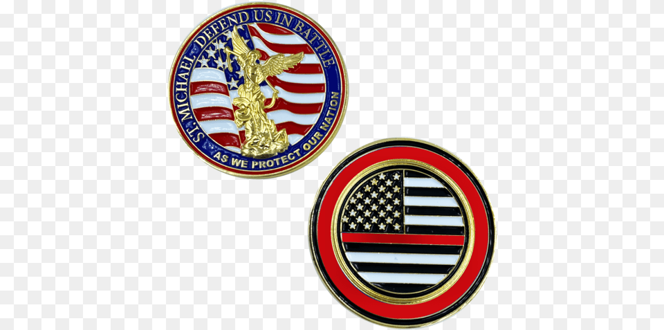 Firefighter Paramedic Emt U2013 St Michael Challenge Coin, Badge, Logo, Symbol, Emblem Free Png Download